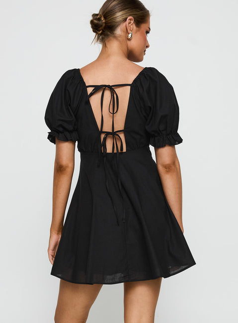 Blissful Mini Dress Black | Princess Polly Blissful Mini Dress Black | Princess Polly