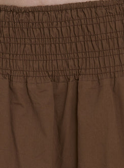 Thessa Ruched Maxi Skirt Chocolate