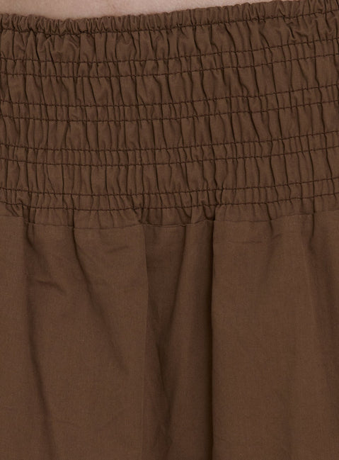 Thessa Ruched Maxi Skirt Chocolate