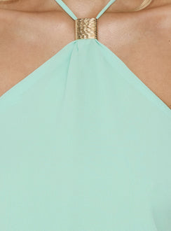 Dopamine Drapey Arrowneck Playsuit Mint