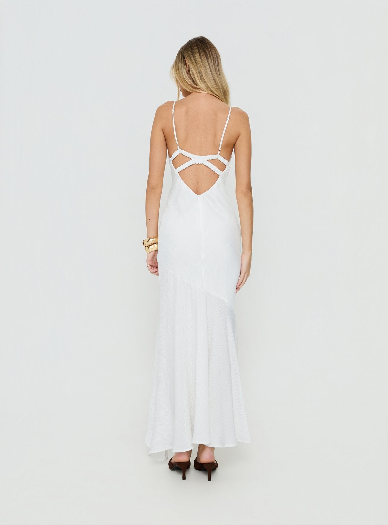 balconette maxi dress Makaia Balconette Maxi Dress White
