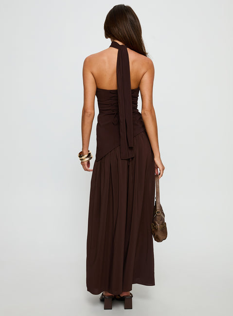 Odela Strapless Drop Waist Maxi Dress | Chocolate | Womens | Princess Polly Odela Strapless Drop Waist Maxi Dress | Chocolate | Womens | Princess Polly