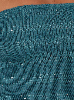 Natysha Strapless Tassel Mini Dress Teal