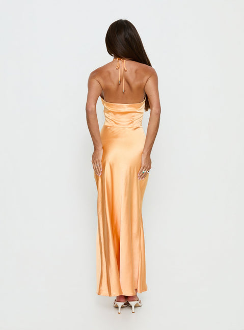 halter prom dress Fitted Long Satin Halter Slit Dress by Ladivine CH079 – ABC Fashion