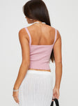 Princess Polly Sleeveless Plunger  Dalma Twist Top Pink