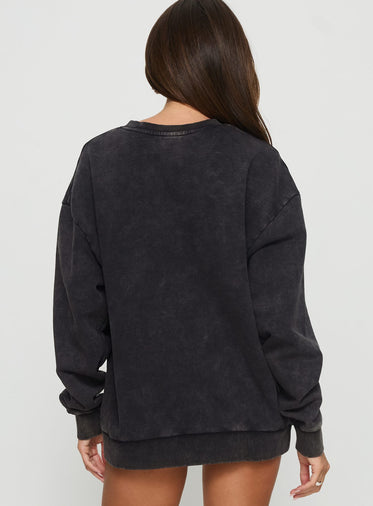 Hand Picked Graphic Jumper Black