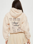 Angel Numbers Hooded Sweatshirt Bubble Text Stone / Slate Princess Polly  Cropped 