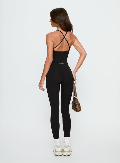 Stride Active Invisible Scrunch Leggings Black