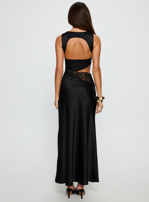 Lareina Keyhole Lace Maxi Dress Black | Princess Polly Lareina Keyhole Lace Maxi Dress Black | Princess Polly