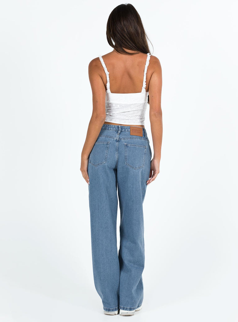 Maryanne Mid Rise Relaxed Jeans Mid Wash Denim