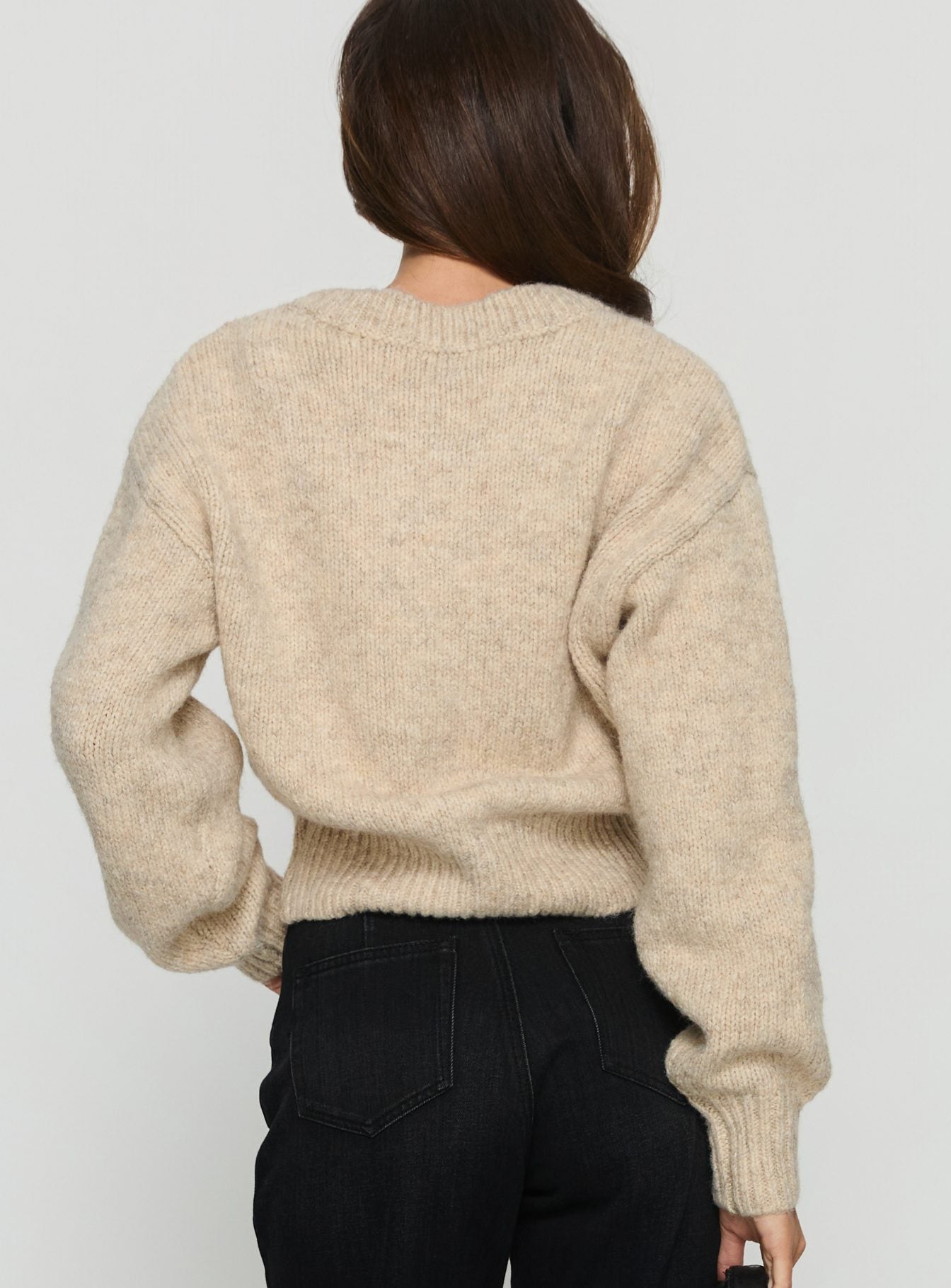 Trevonn Button Up Knit Cardigan Beige | Princess Polly