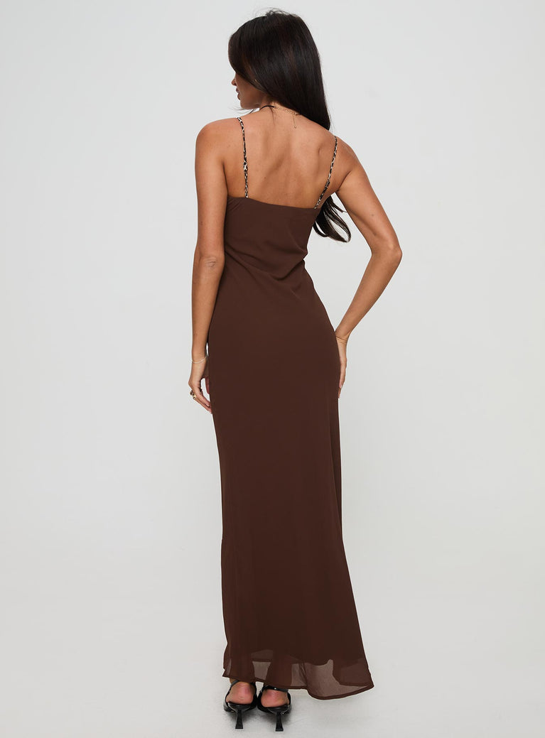 Moorey Maxi Dress Brown Princess Polly USA — free download