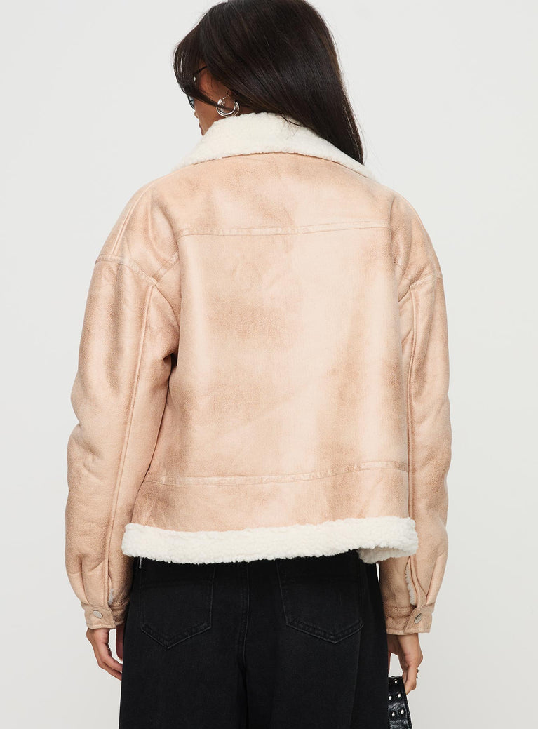 Ivanka Faux Leather Shearling Jacket main image 0