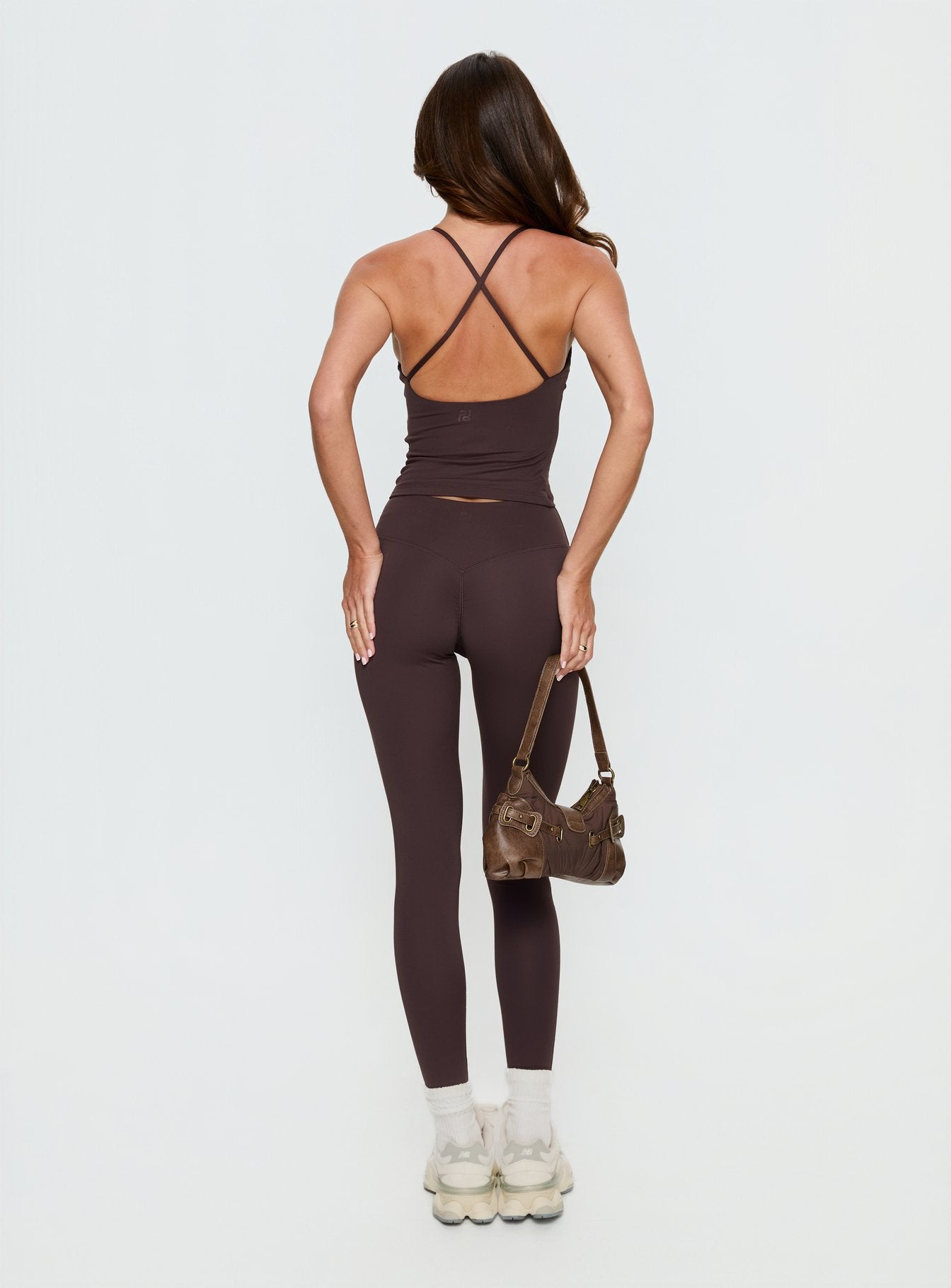 Stride Active Invisible Scrunch Leggings Brown