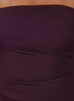 Lulita Strapless Maxi Dress Plum