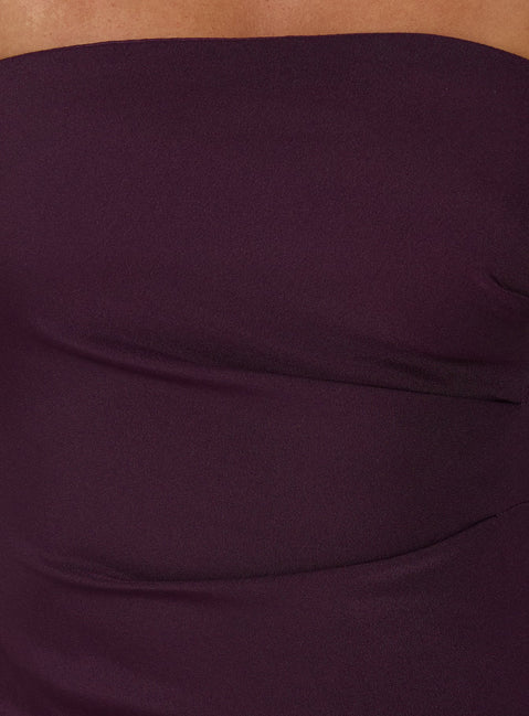 Lulita Strapless Maxi Dress Plum