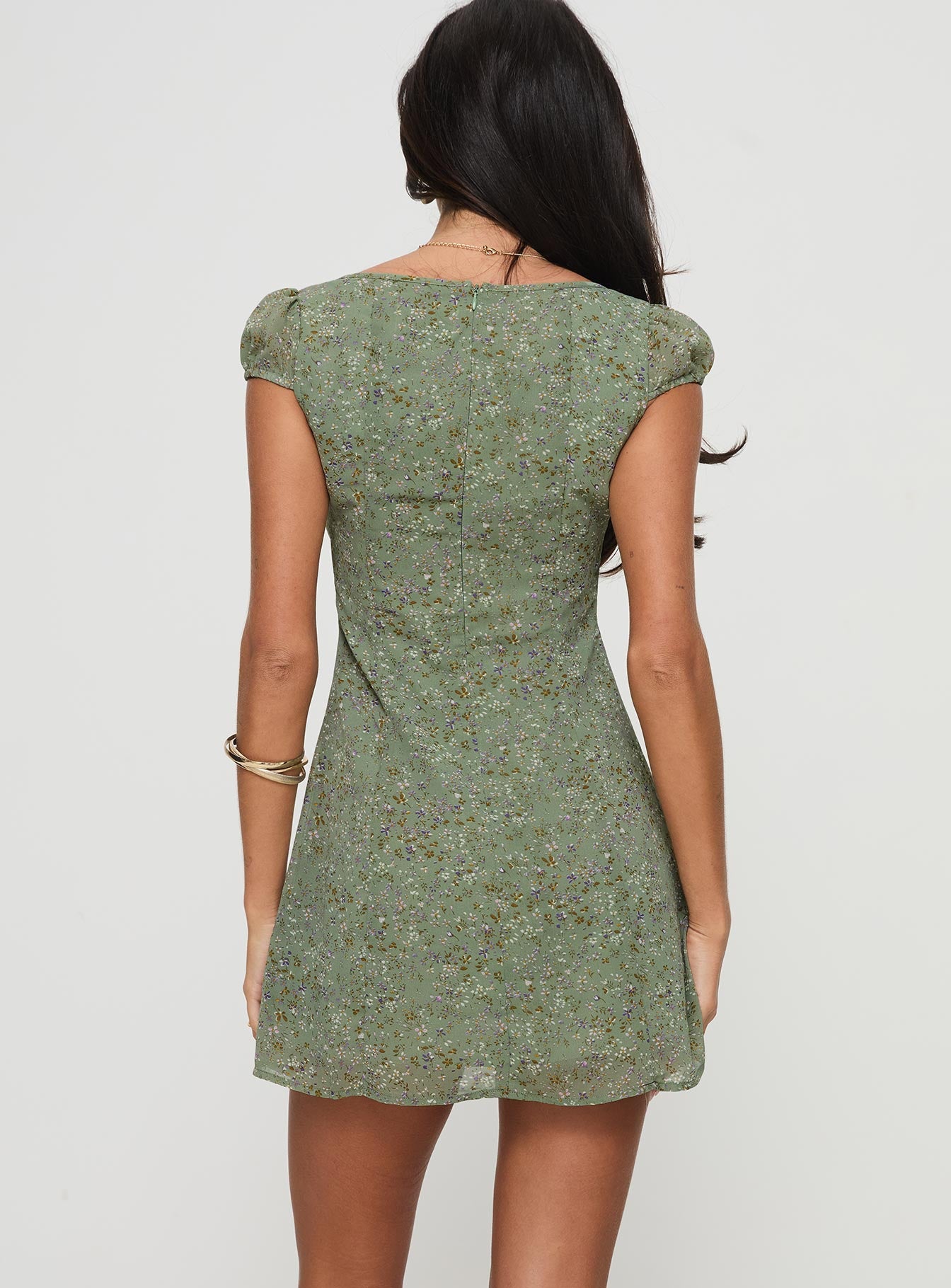 Alora Mini Dress Green | Princess Polly Alora Mini Dress Green | Princess Polly
