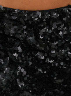 product Princess Polly Leslay Sequin Mini Skirt Black Mini Skirts Skirts 