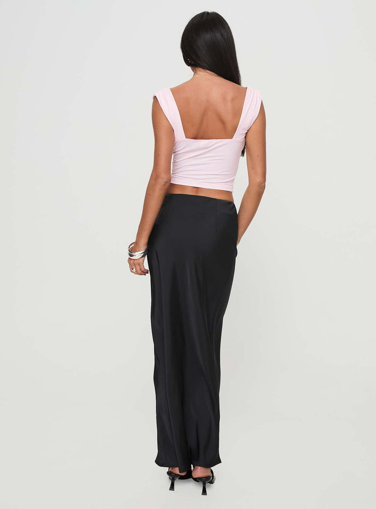 Judy All in Drawstring Maxi Skirt - Jet Black