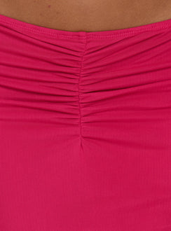 product Princess Polly Jailon Ruched Maxi Skirt Guava Maxi Skirts Skirts 