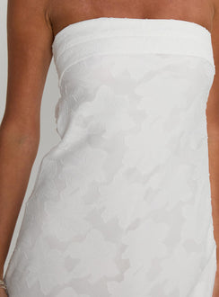 product Princess Polly Phillipa Mini Dress White Floral Straight Neck 