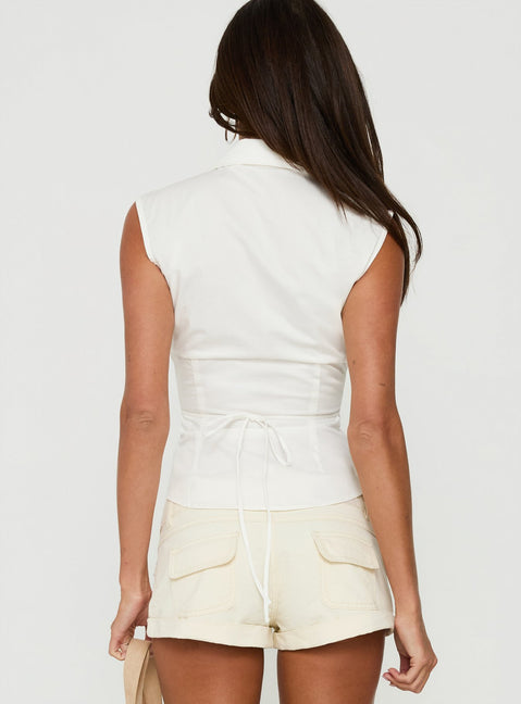 Kambria Cinched Top White