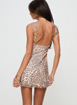 product Princess Polly Sweetheart Neckline  Zuba Mini Dress Leopard