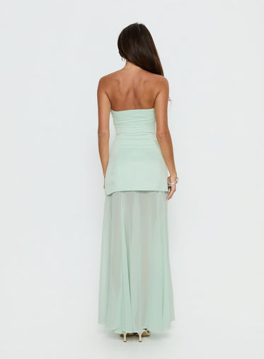 princess polly strapless green dress Oscar Midi Dress Green main image 0