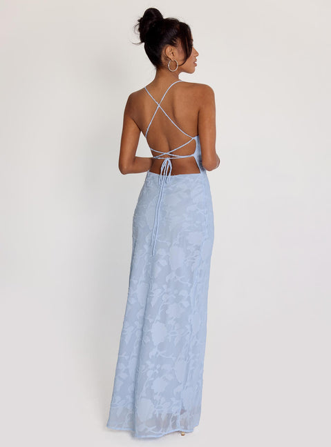 Celena Maxi Dress | Blue Burnout | Womens | Princess Polly Celena Maxi Dress | Blue Burnout | Womens | Princess Polly