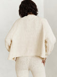 Mittens Boucle Cardigan Cream Princess Polly  Cropped 
