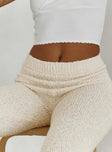 Princess Polly High Rise  Night In Boucle Pants Cream