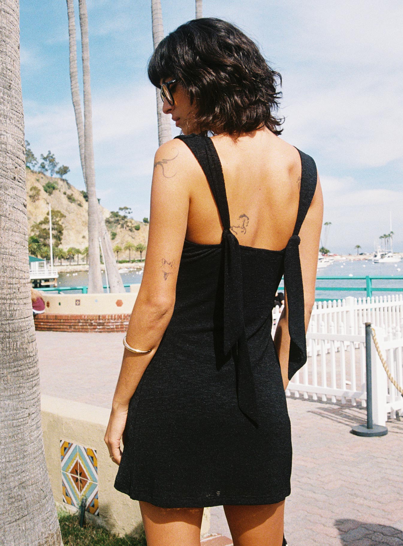 Steward Halter Mini Dress Black | Princess Polly Steward Halter Mini Dress Black | Princess Polly