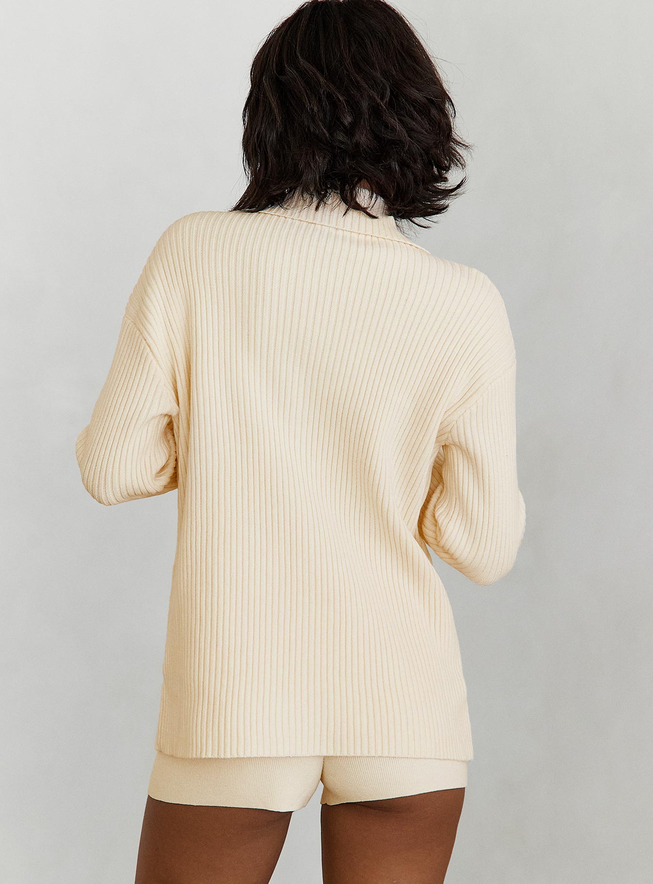 Jhett Long Sleeve Knit Shirt Cream