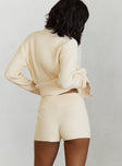 Jhett Knit Shorts Cream Princess Polly high-rise 