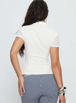 When You Sleep Short Sleeve Top White