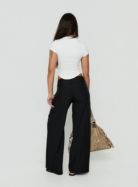 Loved Up Low Rise Baggy Pants Black Tall
