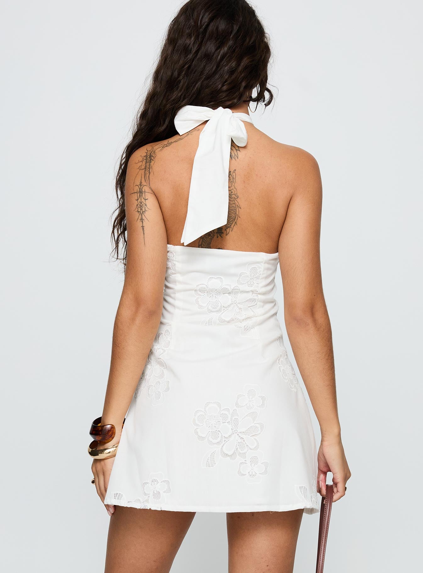 Since Way Back Halter Mini Dress White | Princess Polly Since Way Back Halter Mini Dress White | Princess Polly