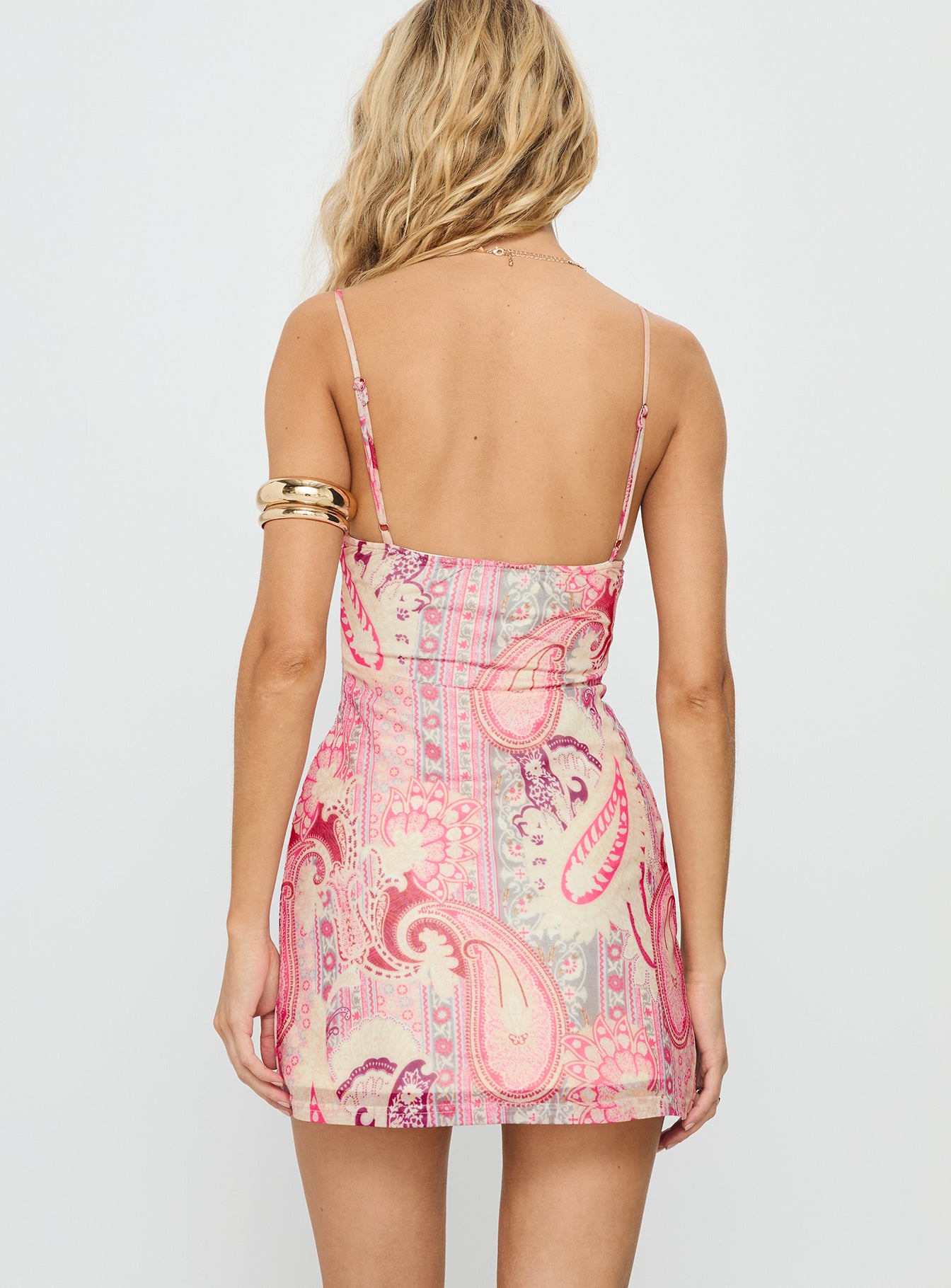 princess polly paisley dress Alvira Halter Mini Dress Red Paisley