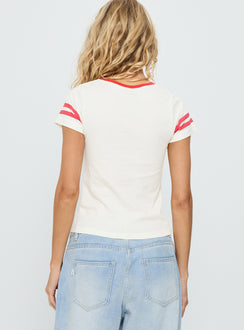 Nhra Championship Ringer Graphic Top White