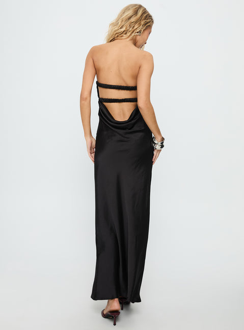 Faviola Strapless Maxi Dress Black
