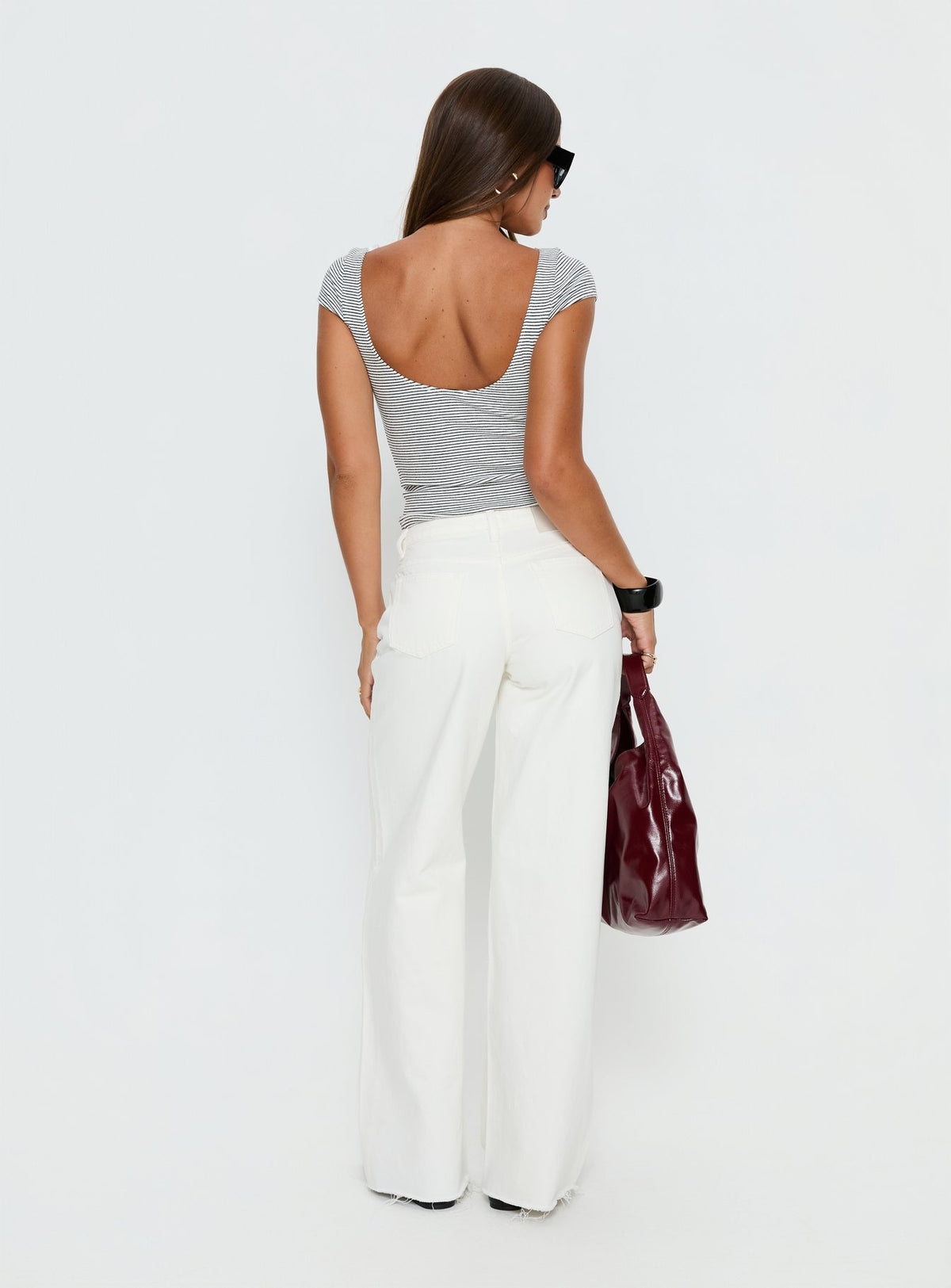 Darla Low Rise Straight Leg Jean White Petite