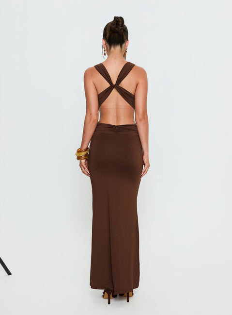 Bambia Maxi Dress Dark Brown