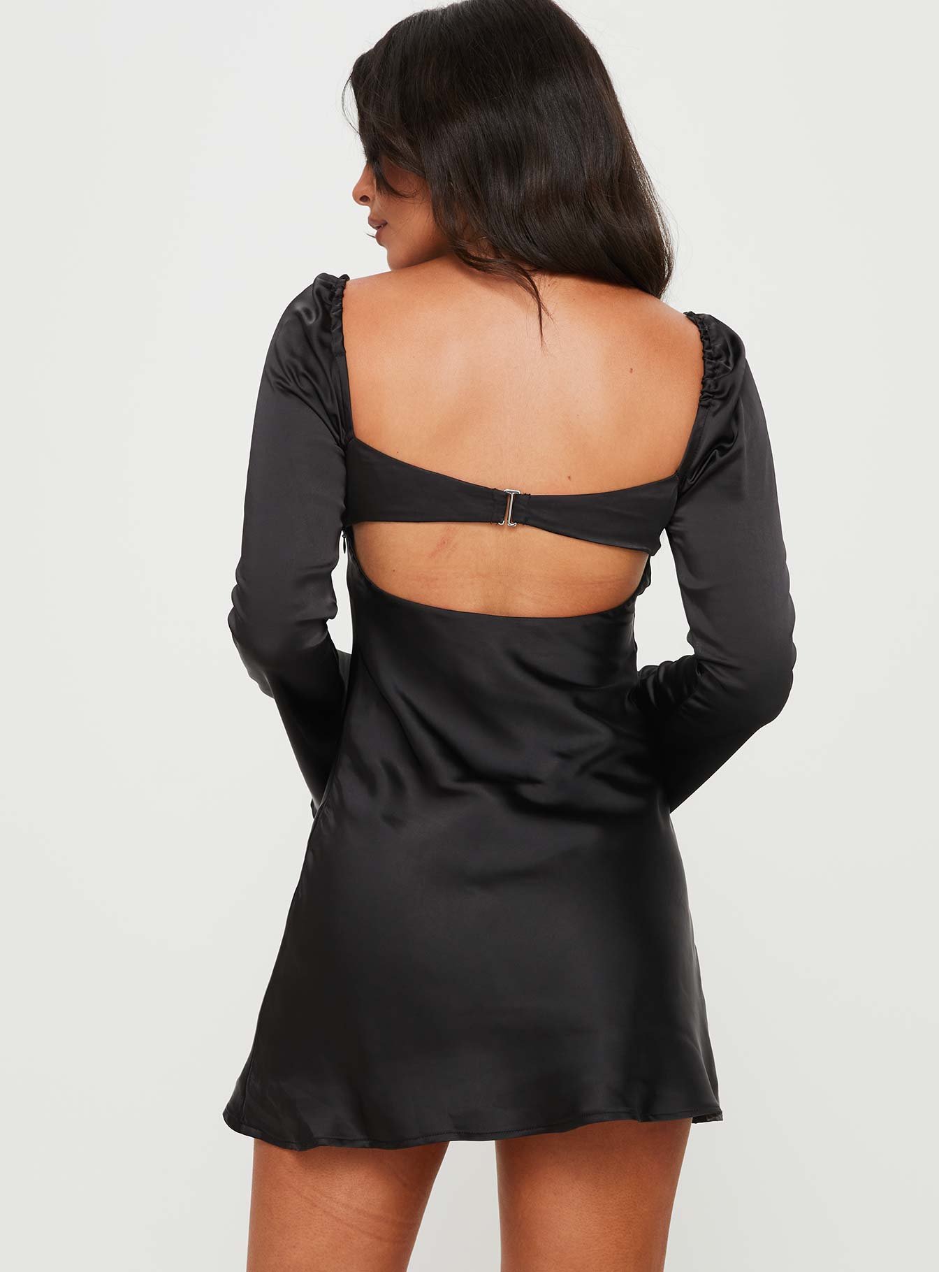 Moniz Long Sleeve Mini Dress | Black | Womens | Princess Polly Lower Impact Moniz Long Sleeve Mini Dress | Black | Womens | Princess Polly Lower Impact