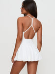 Spirit Pleat Tennis Romper White