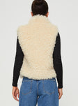 Mamba Shearling Vest Cream