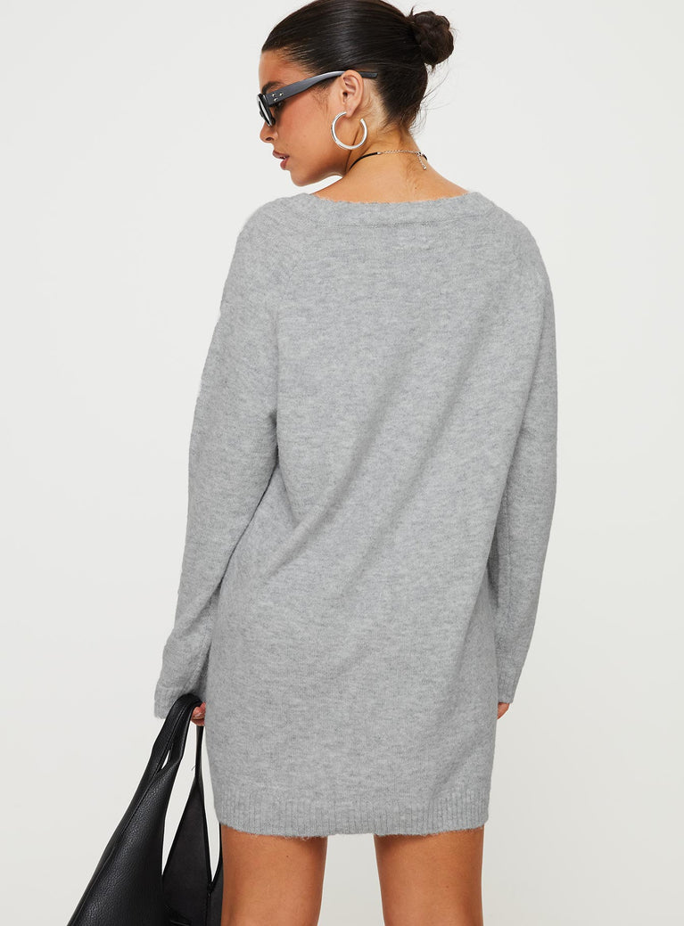 Prewitt Sweater Mini Dress Grey