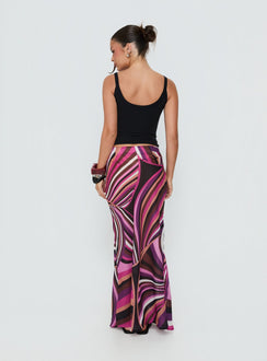 Lucidia Maxi Skirt Pink Retro
