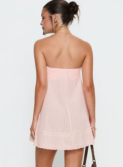 Gypsea Strapless Swing Mini Dress Light Pink