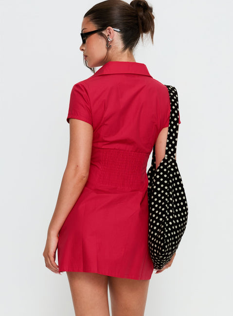 Motley Mini Dress | Red | Womens | Princess Polly Motley Mini Dress | Red | Womens | Princess Polly