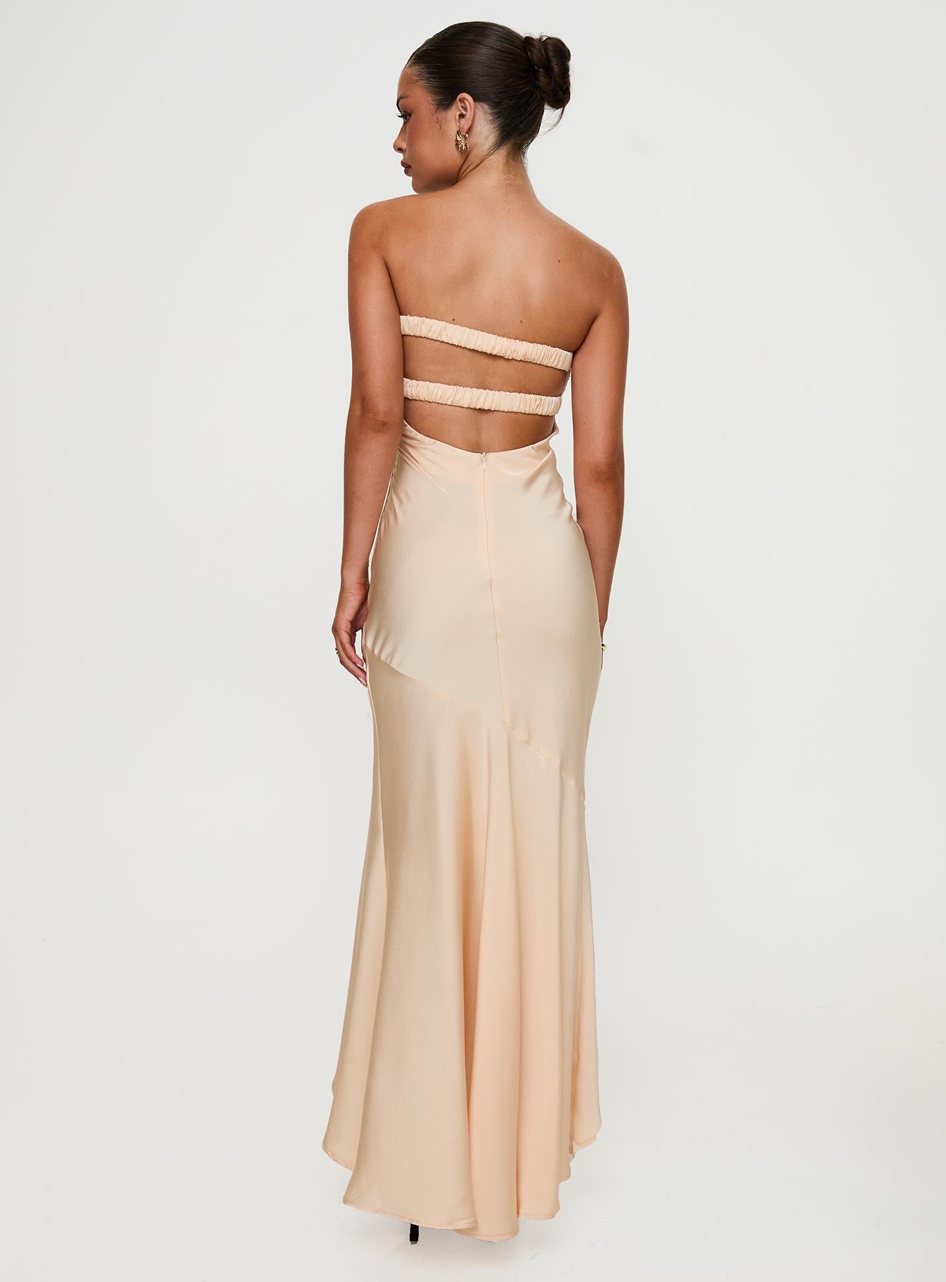 Stand A Chance Twist Detail Maxi Dress Champagne | Princess Polly Stand A Chance Twist Detail Maxi Dress Champagne | Princess Polly